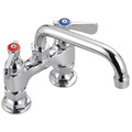 Bk Resources Optiflow Heavy Duty Faucet, 10" Swing Spout, 4" O.C. Deck Mount BKF4HD-10-G